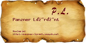 Panzner Lóránt névjegykártya